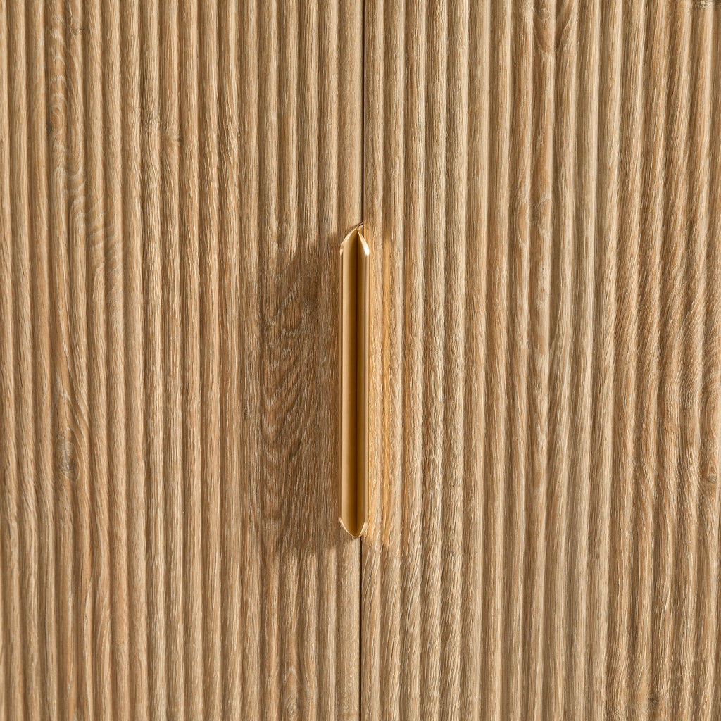 Armoire 2 portes avec tiroir - Bois clair