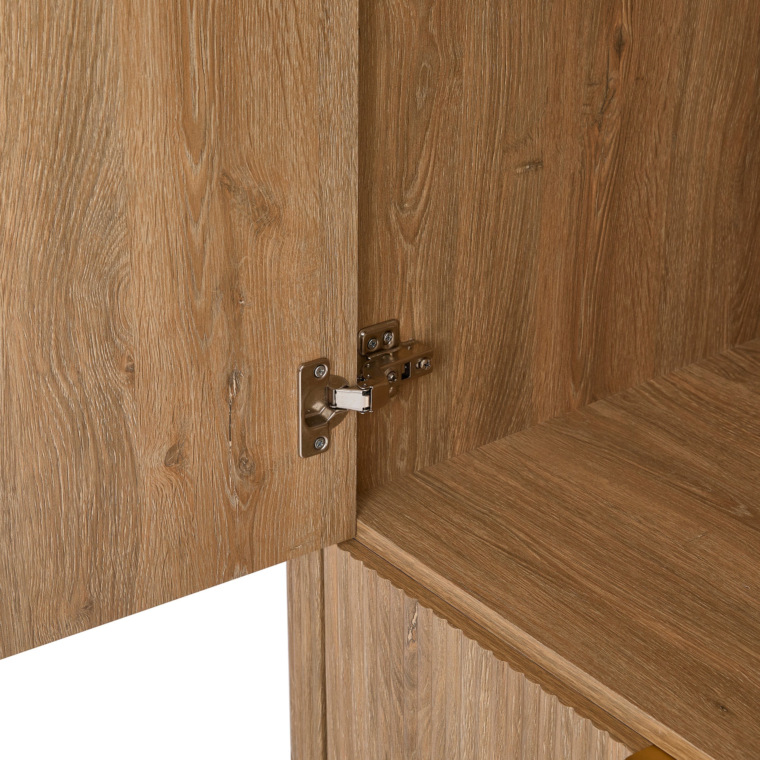 Armoire 2 portes avec tiroir - Bois clair