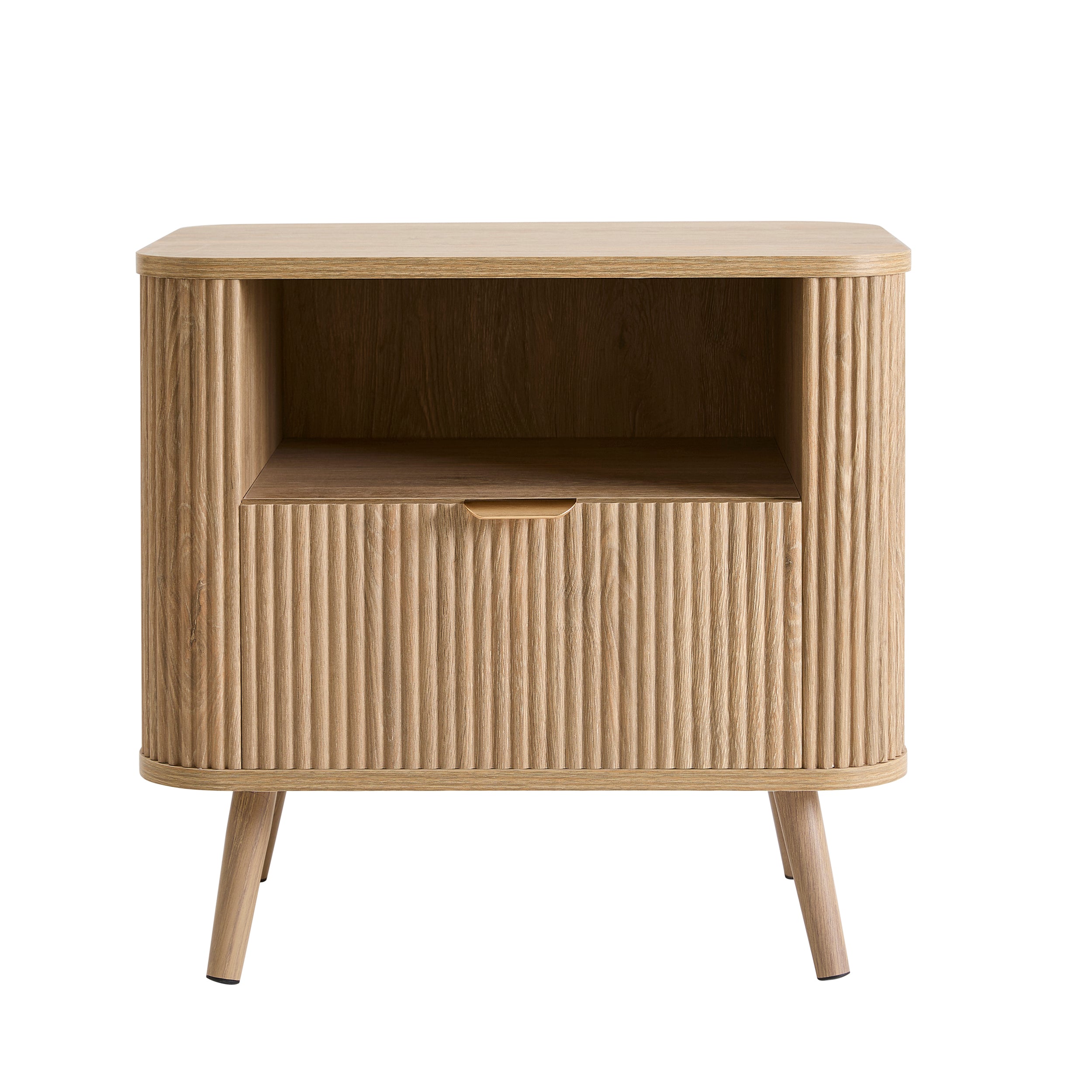 Table de chevet 1 tiroir avec étagère - Bois clair