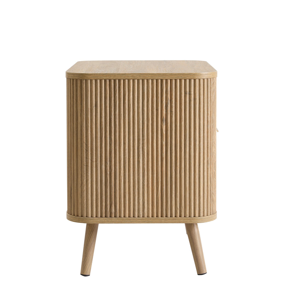 Table de chevet 1 tiroir avec étagère - Bois clair