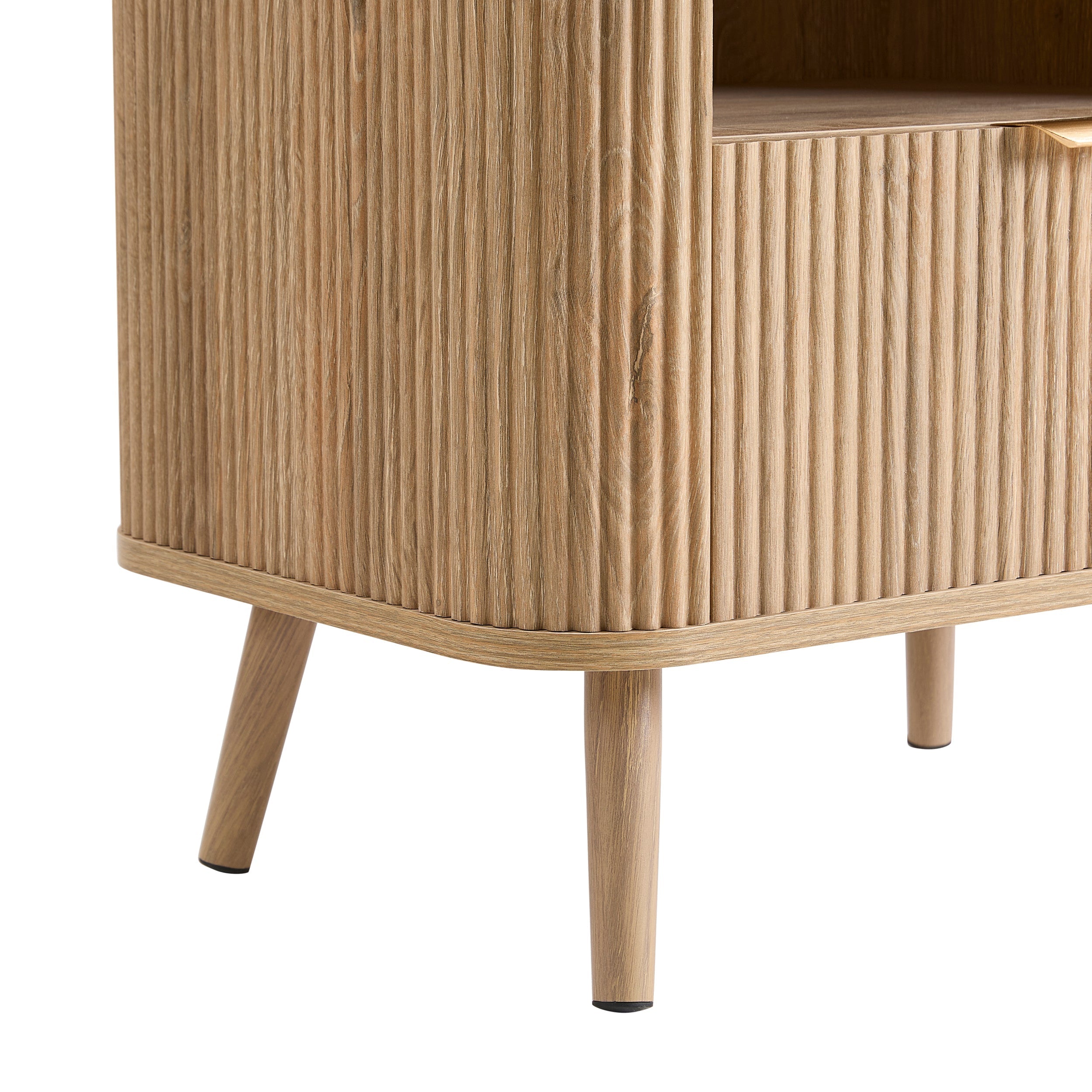 Table de chevet 1 tiroir avec étagère - Bois clair