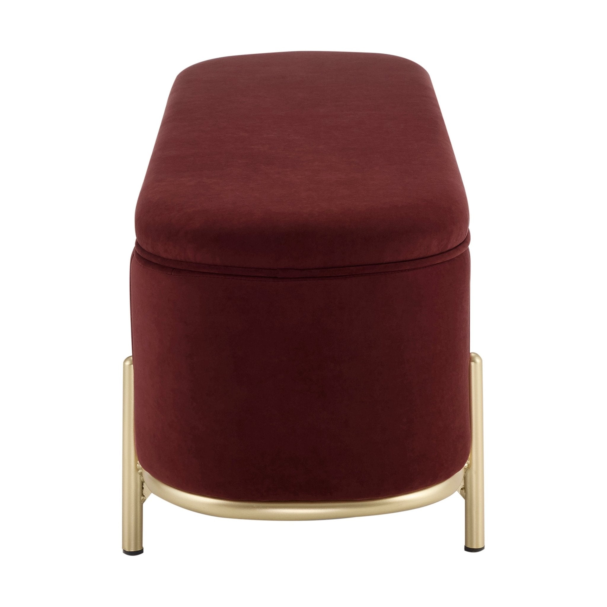 Banc de rangement capitonné – Rouille