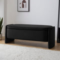 Banc de rangement incurvé - noir