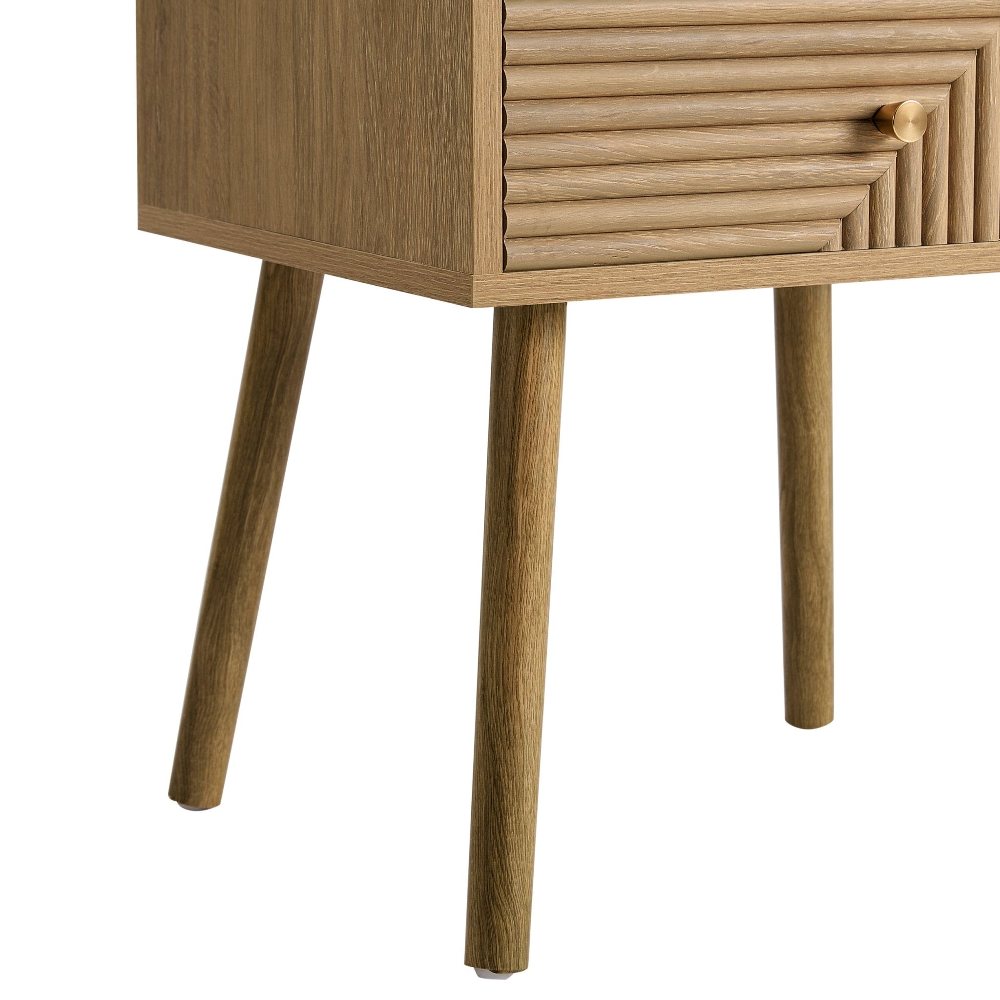 Table de chevet 2 tiroirs - Bois clair