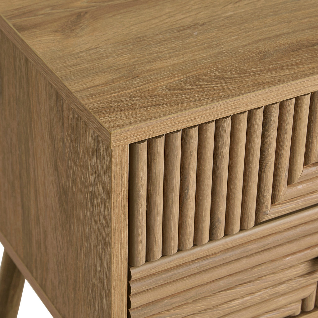 Table de chevet 2 tiroirs - Bois clair