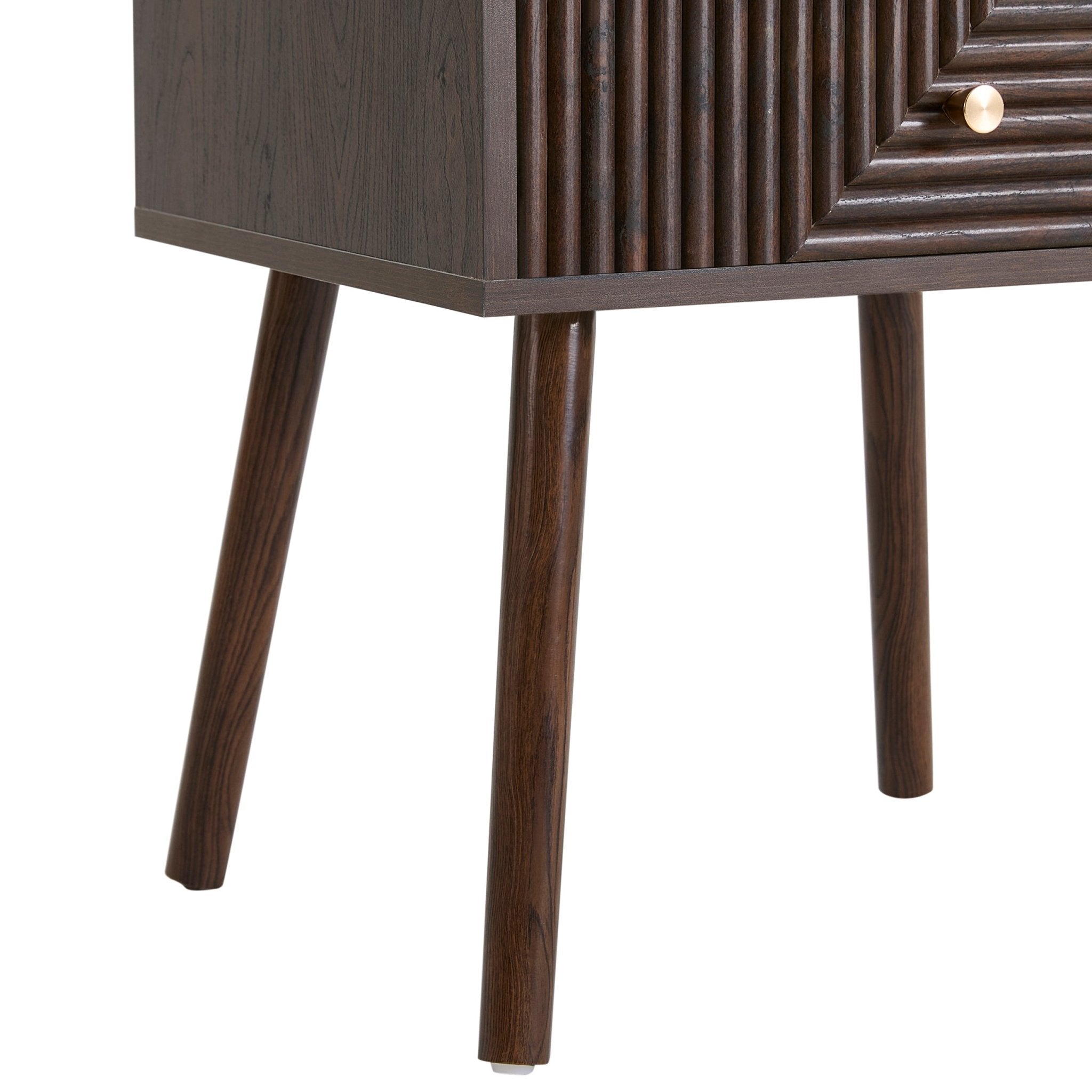 Table de chevet 2 tiroirs - Noyer
