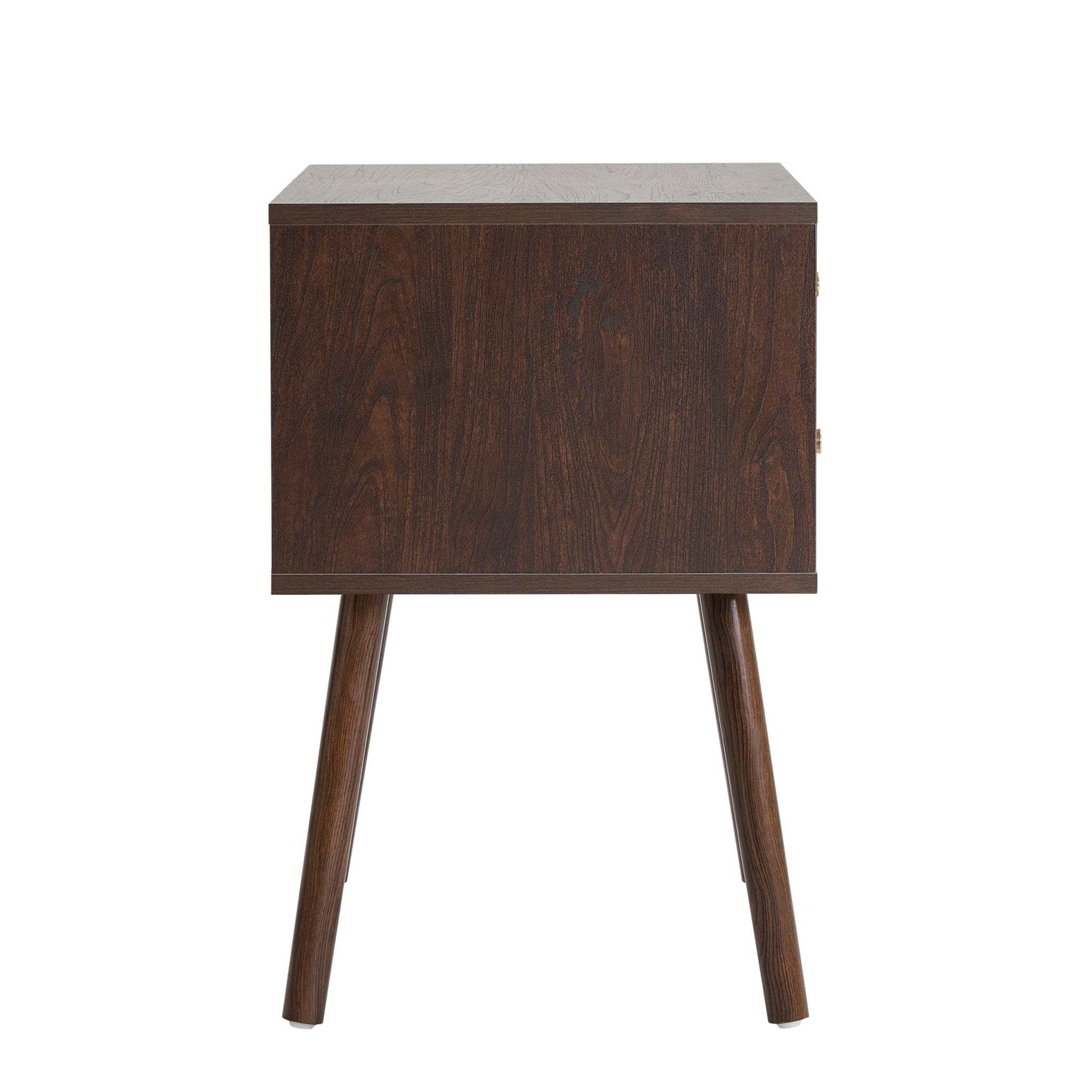 Table de chevet 2 tiroirs - Noyer