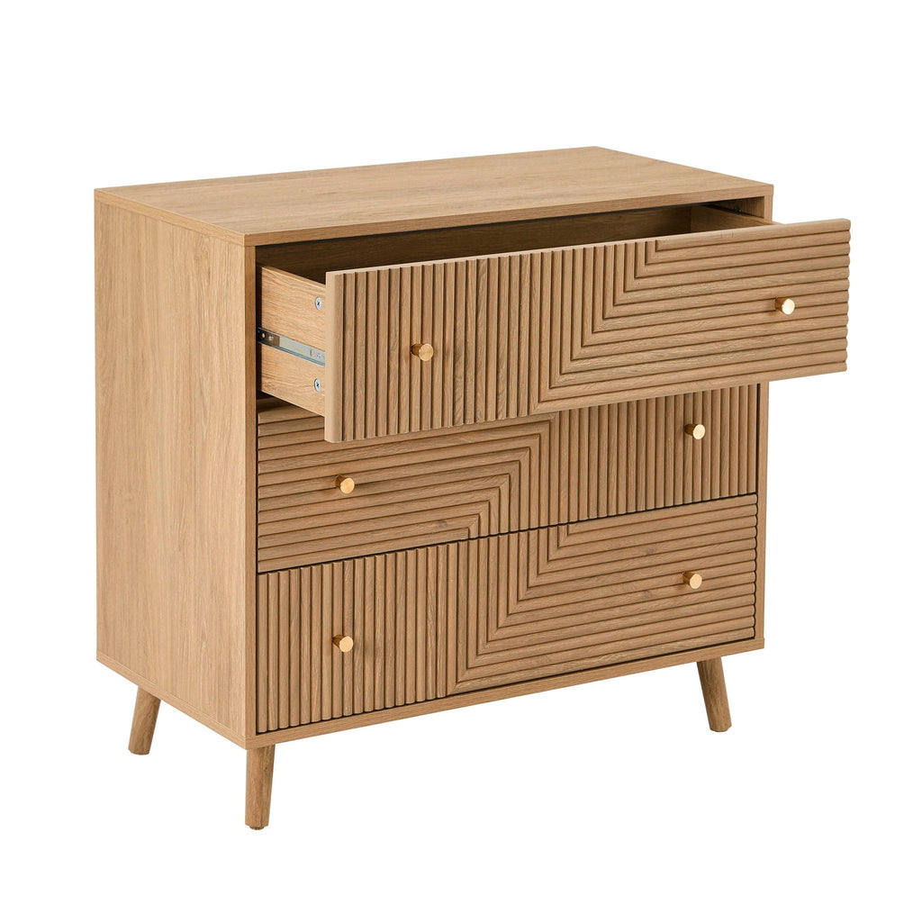 Commode 3 tiroirs - Bois clair