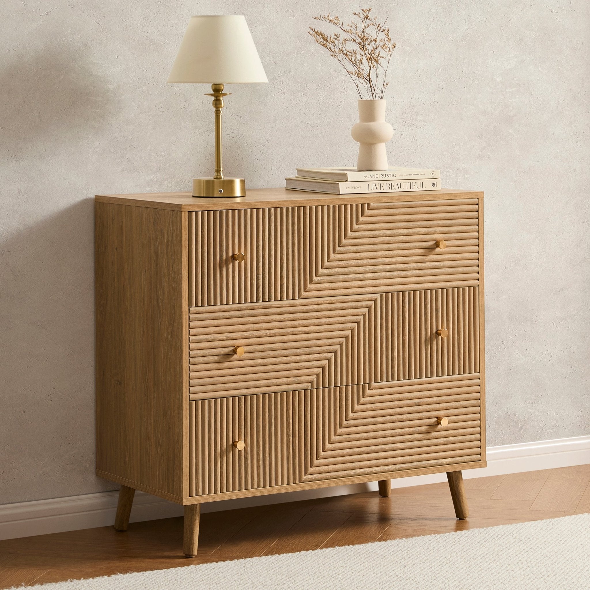 Commode 3 tiroirs - Bois clair
