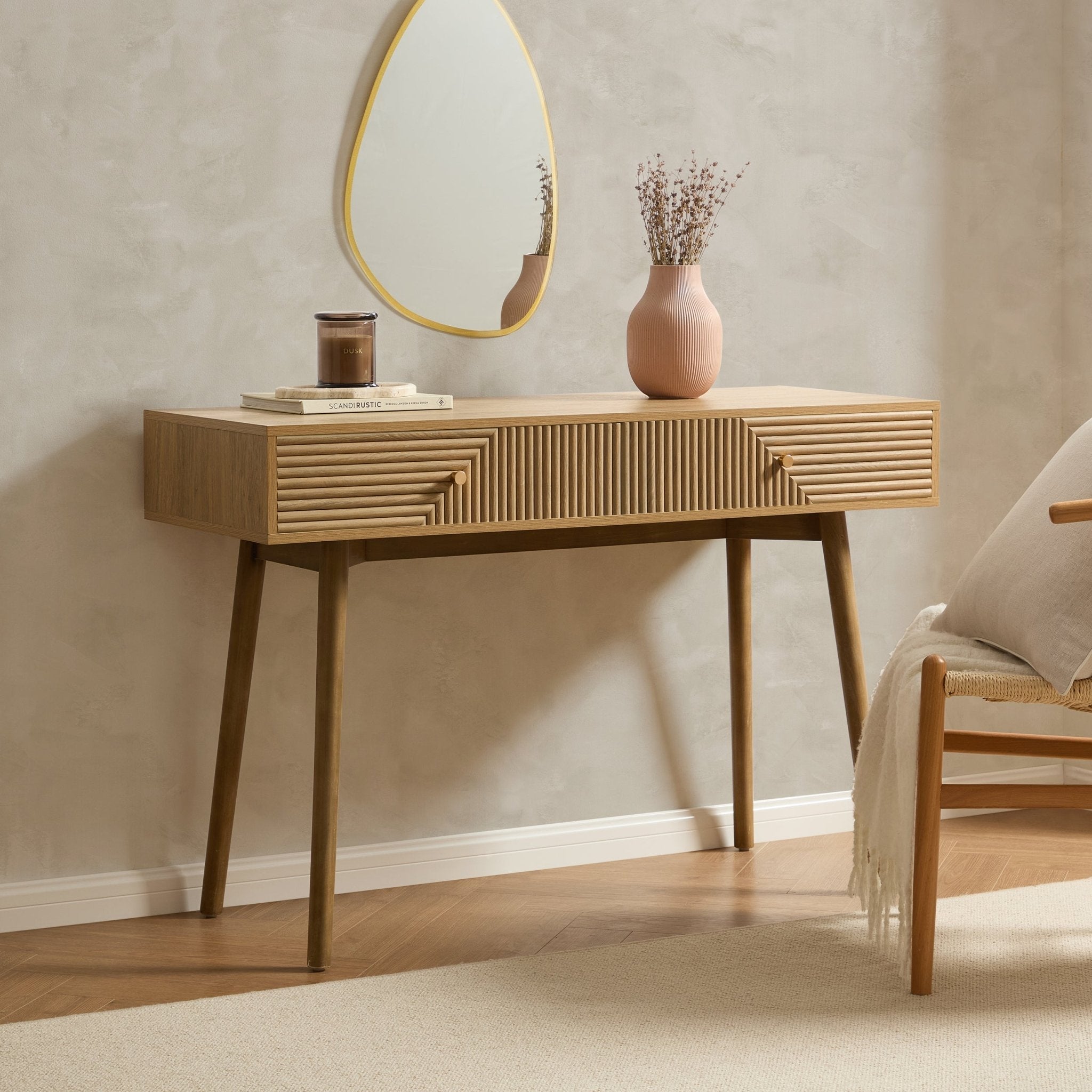 Console coiffeuse - Bois clair