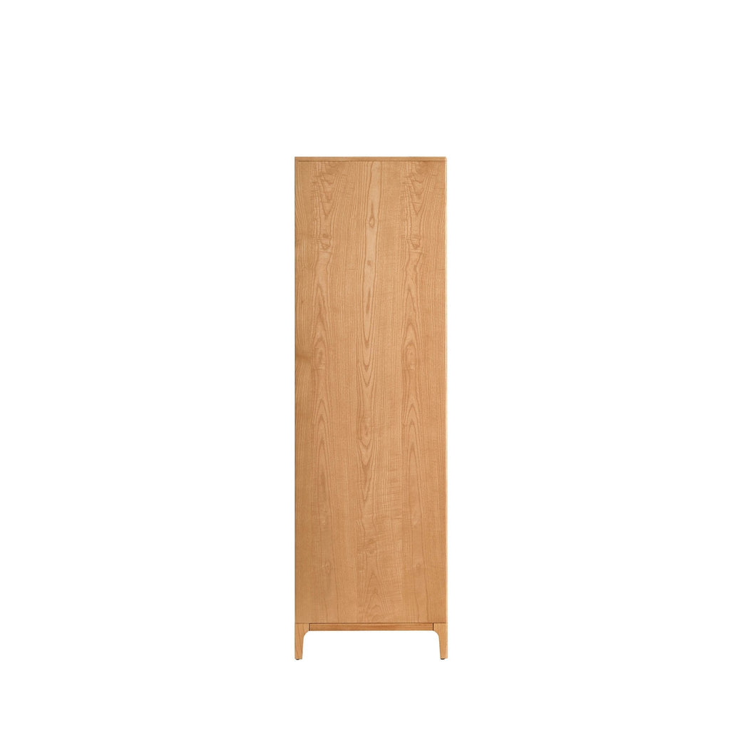 Armoire 2 portes avec tiroirs - Bois clair