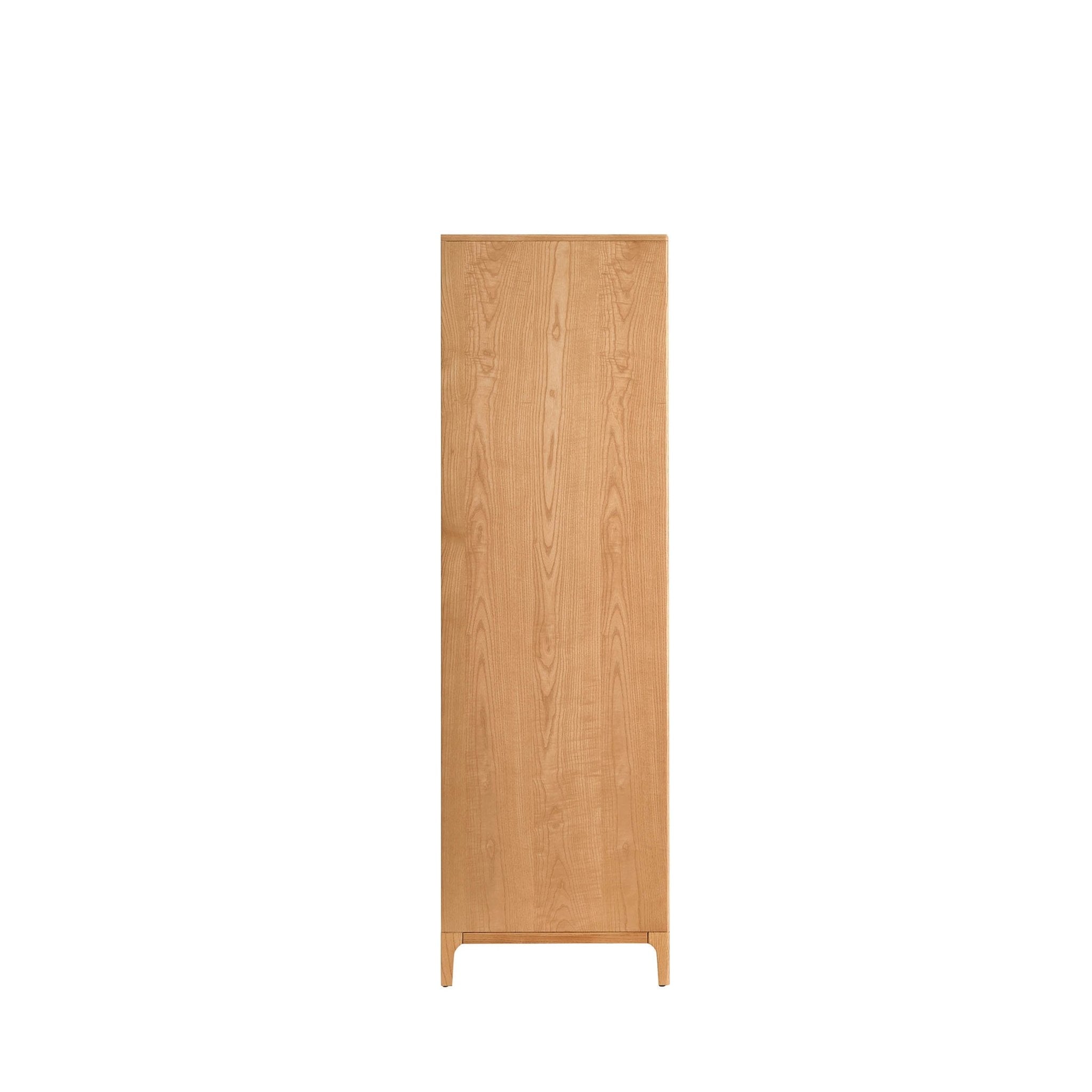 Armoire 2 portes avec tiroirs - Bois clair