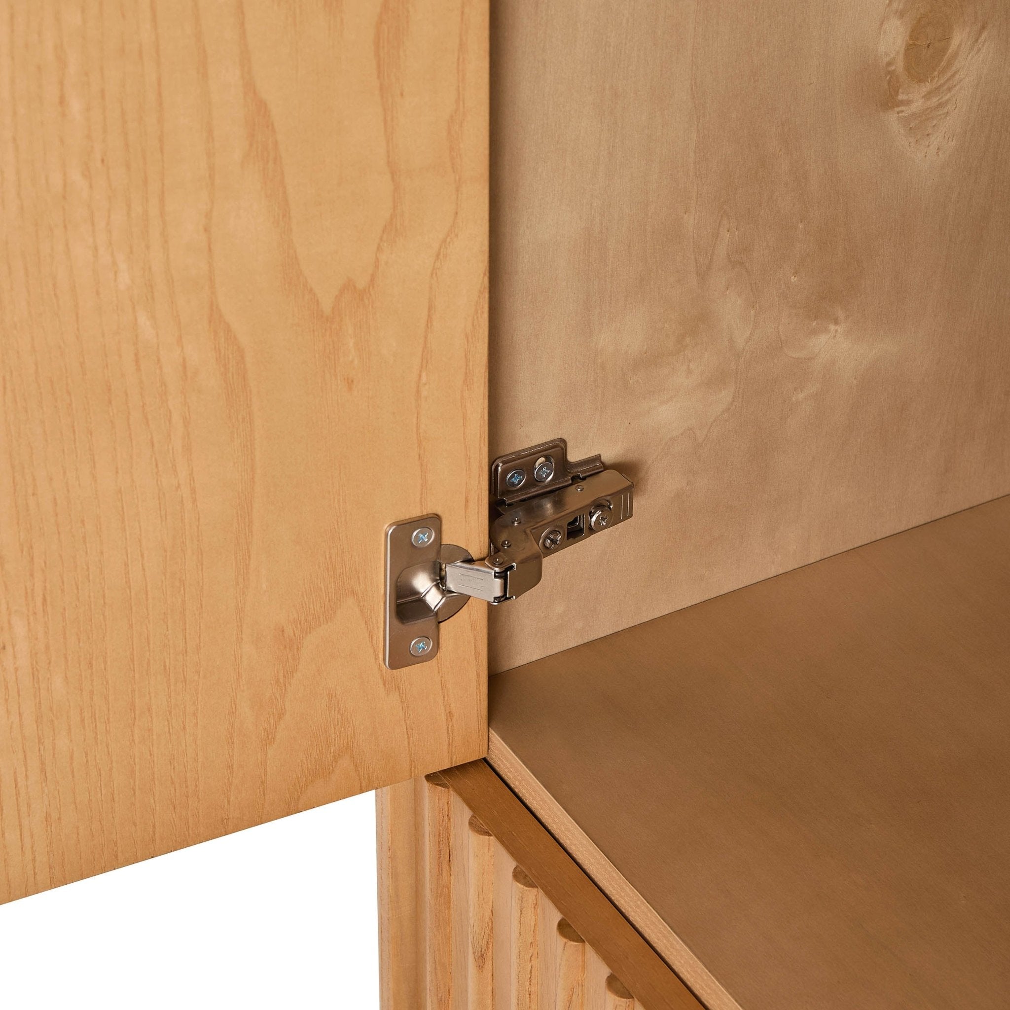 Armoire 2 portes avec tiroirs - Bois clair