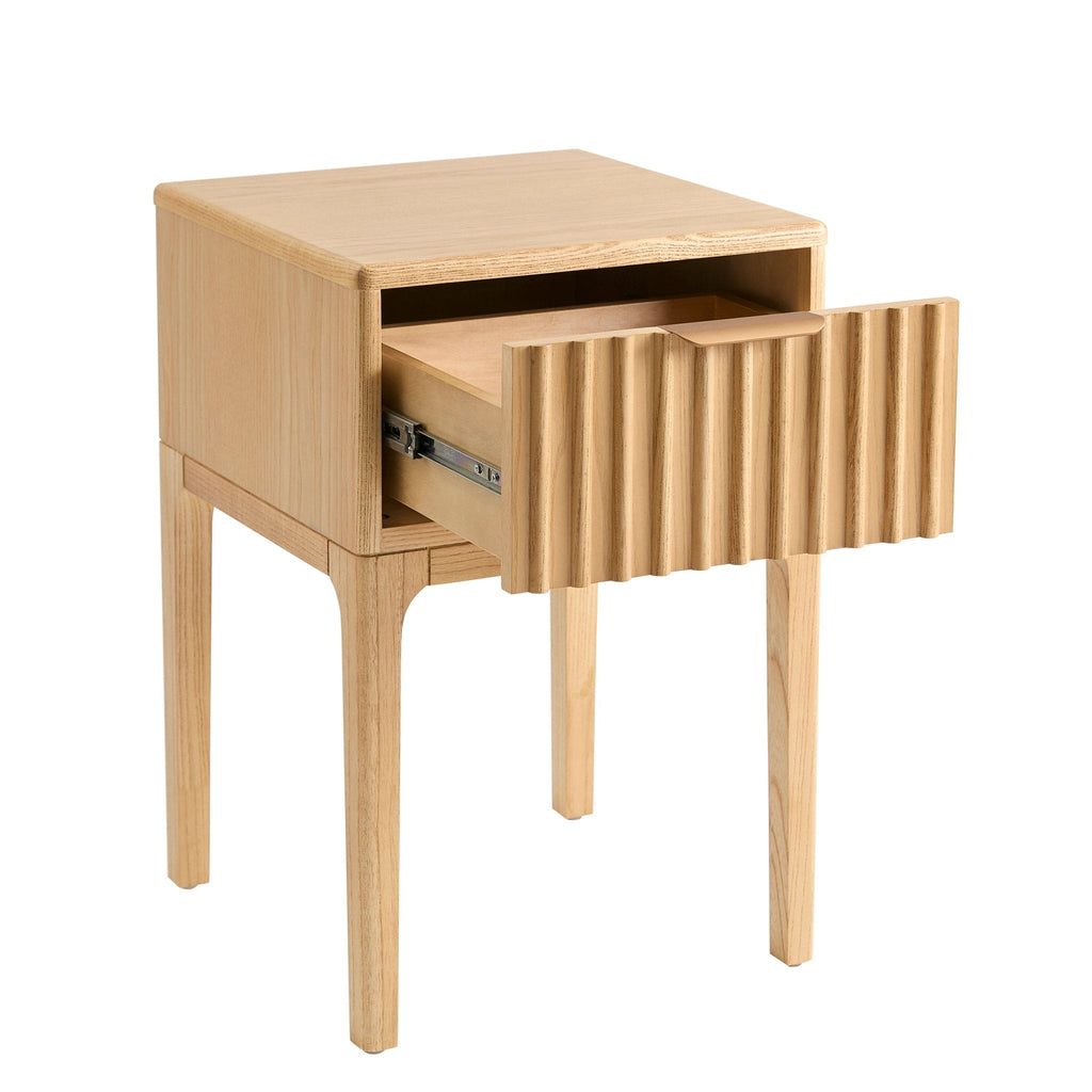 Table de chevet à 1 tiroir - Bois clair