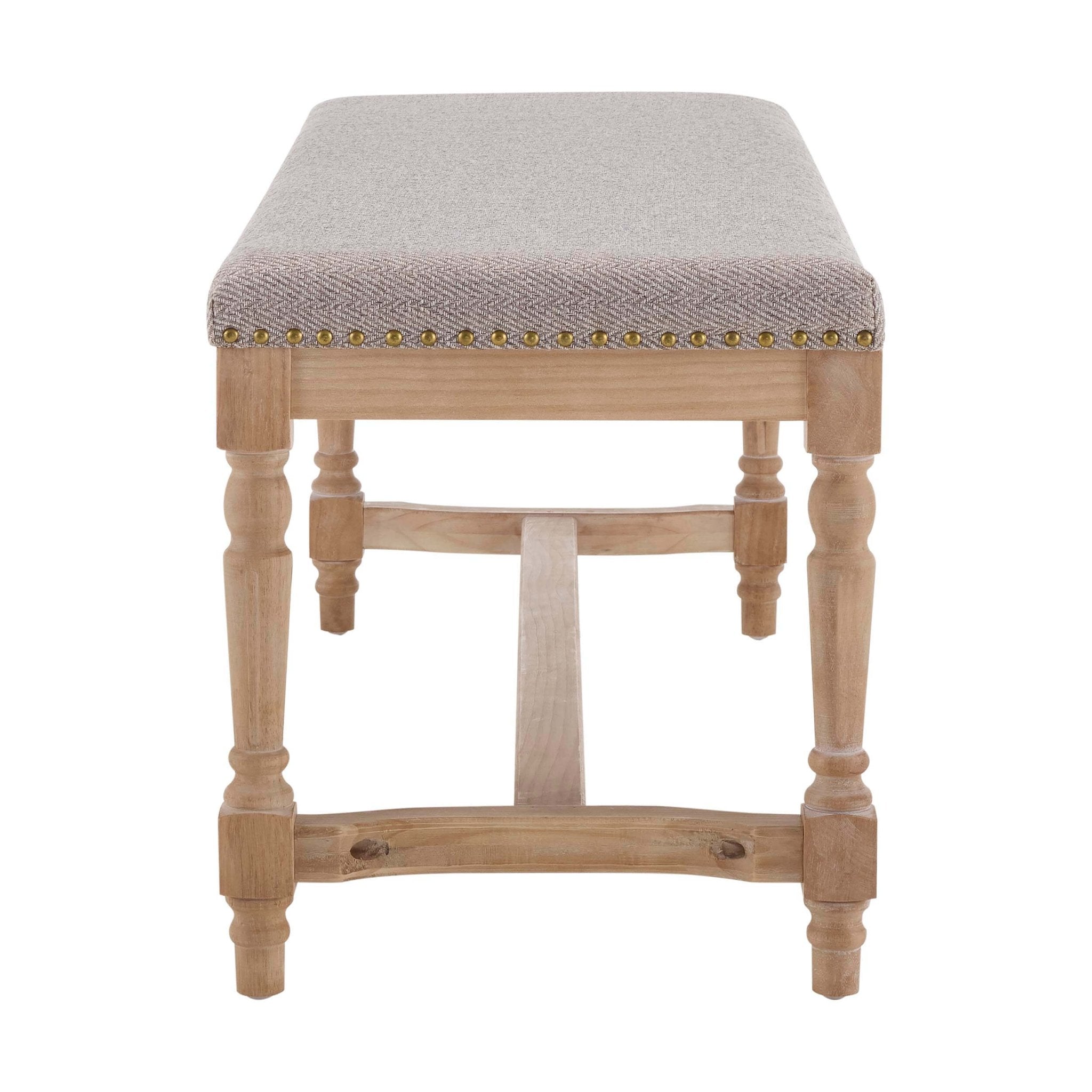 Banc – Motif chevrons naturels