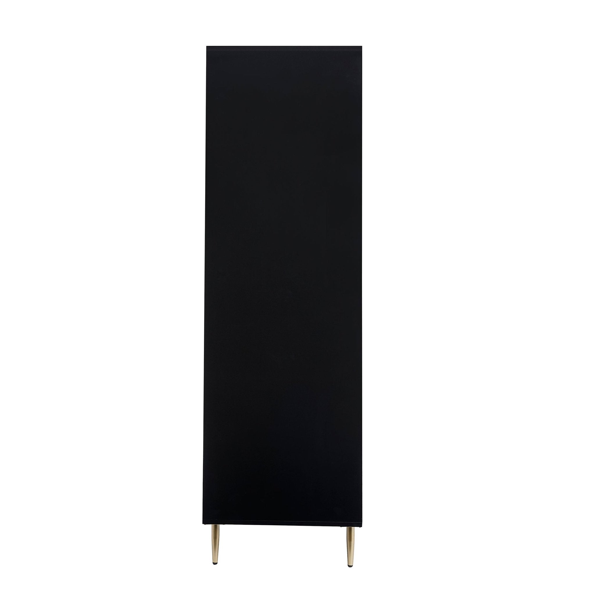 Armoire 2 portes avec tiroir - Noir