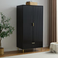 Armoire 2 portes avec tiroir - Noir