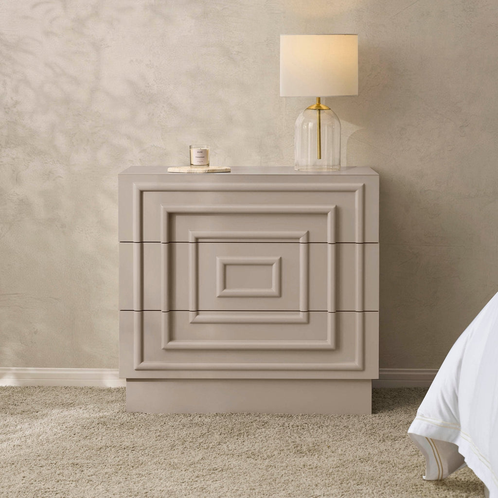 Commode 3 tiroirs - Taupe