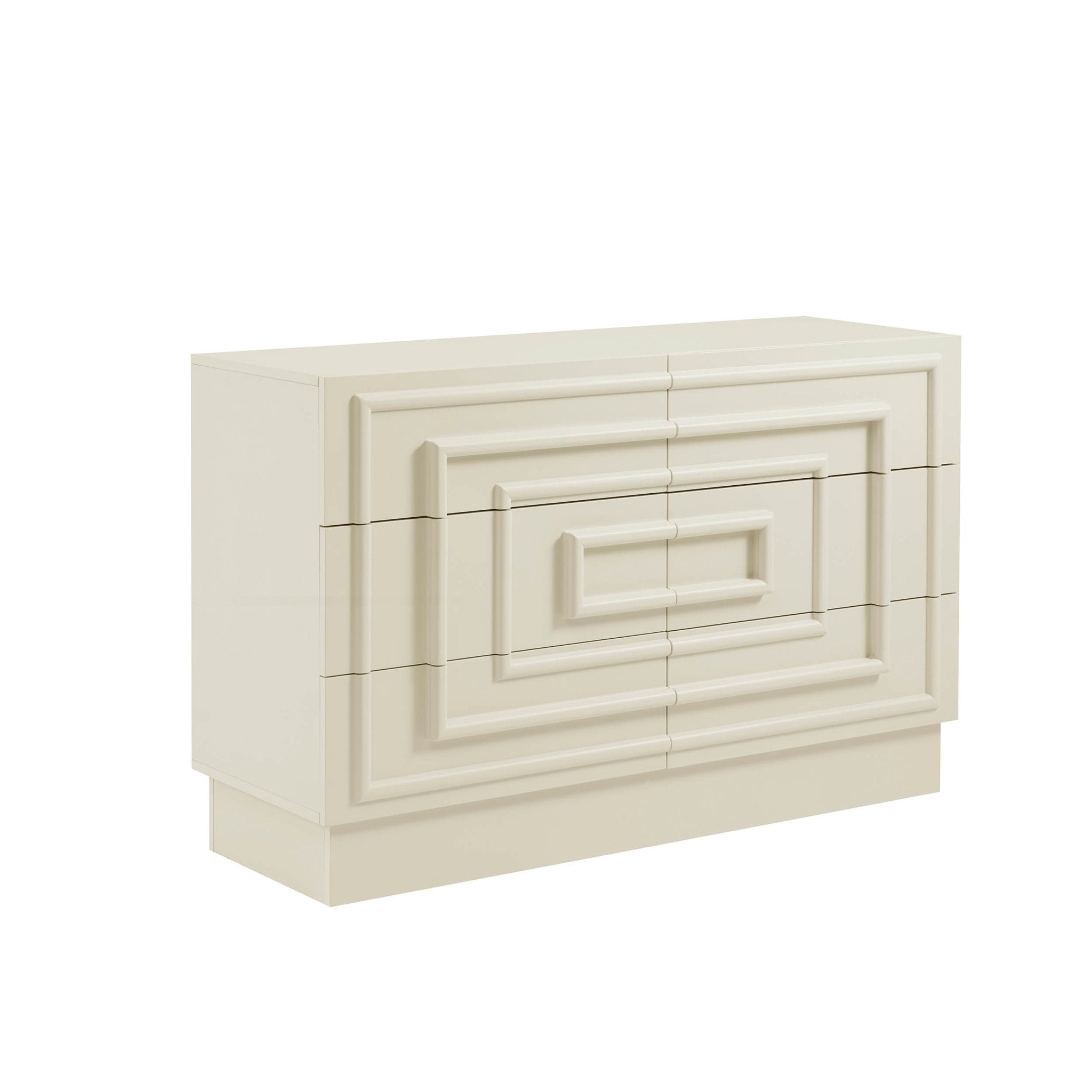 Commode 6 tiroirs - Crème