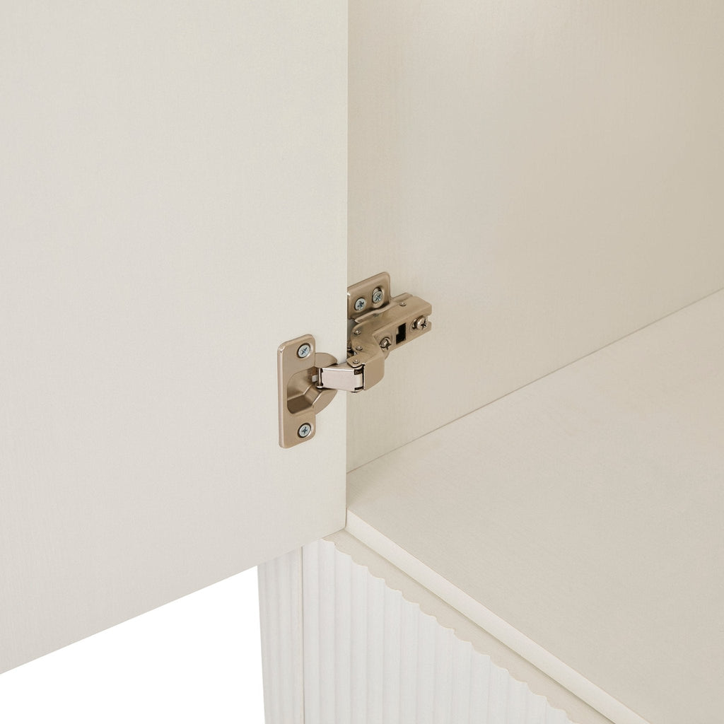 Armoire 2 portes avec tiroir - Blanc chaud