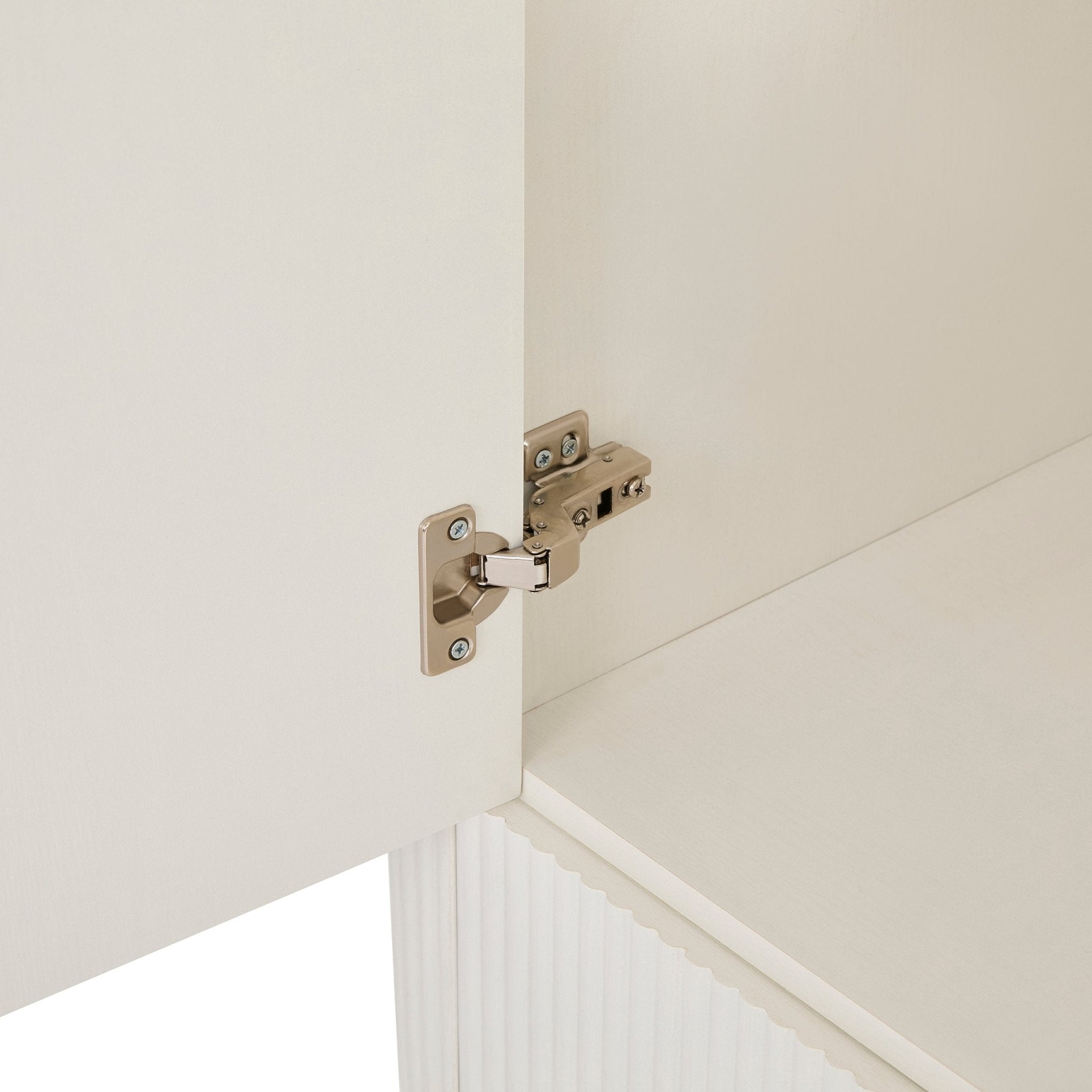 Armoire 2 portes avec tiroir - Blanc chaud