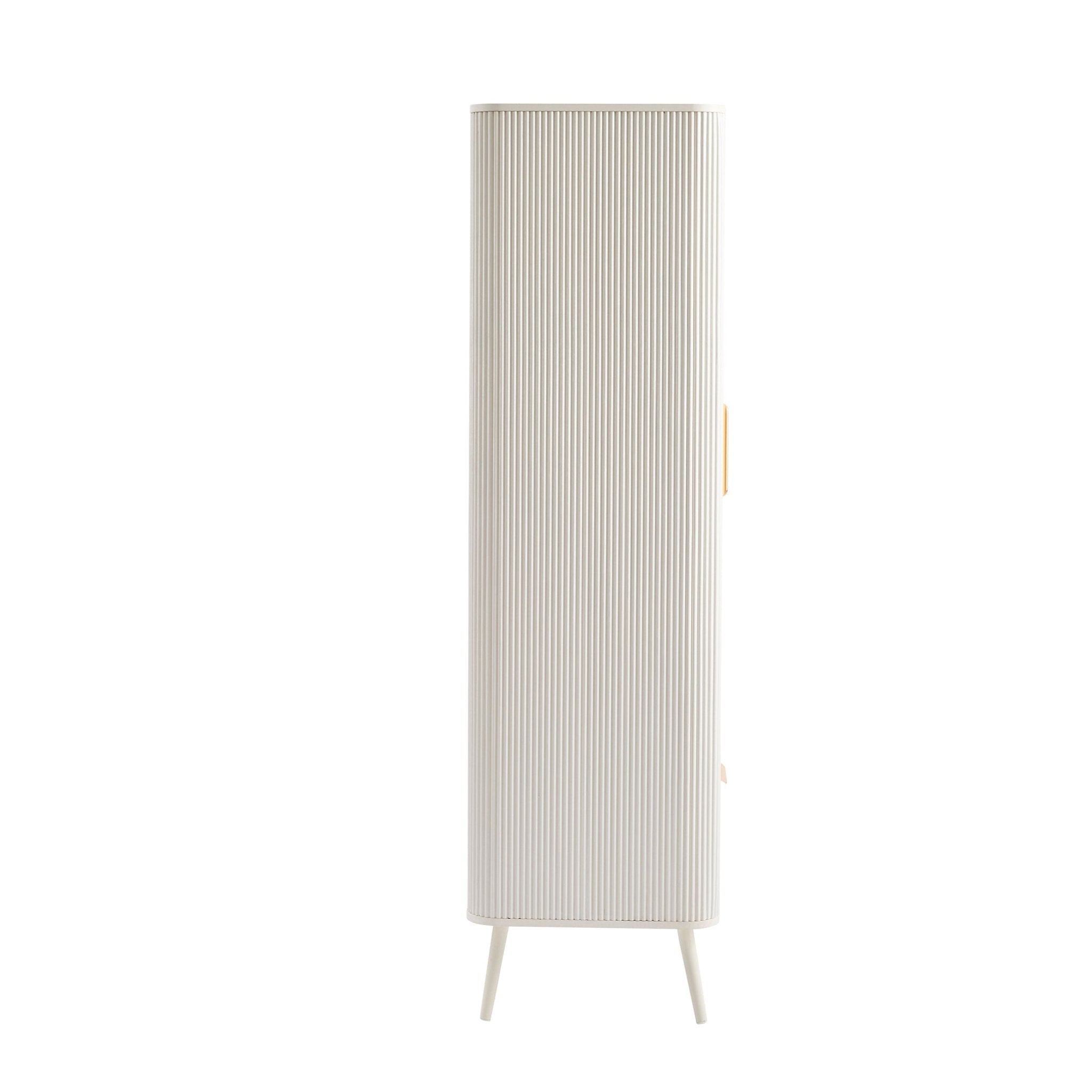Armoire 2 portes avec tiroir - Blanc chaud