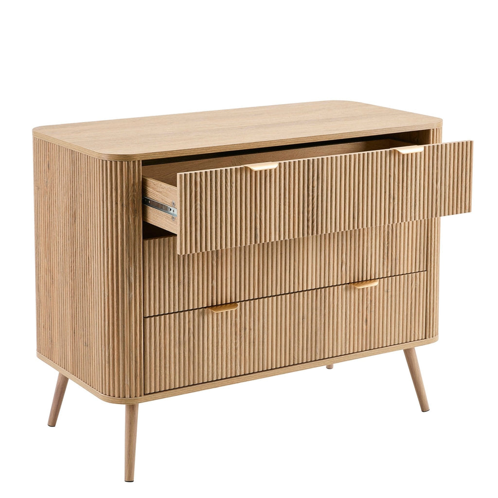 Commode grande 3 tiroirs - Bois clair