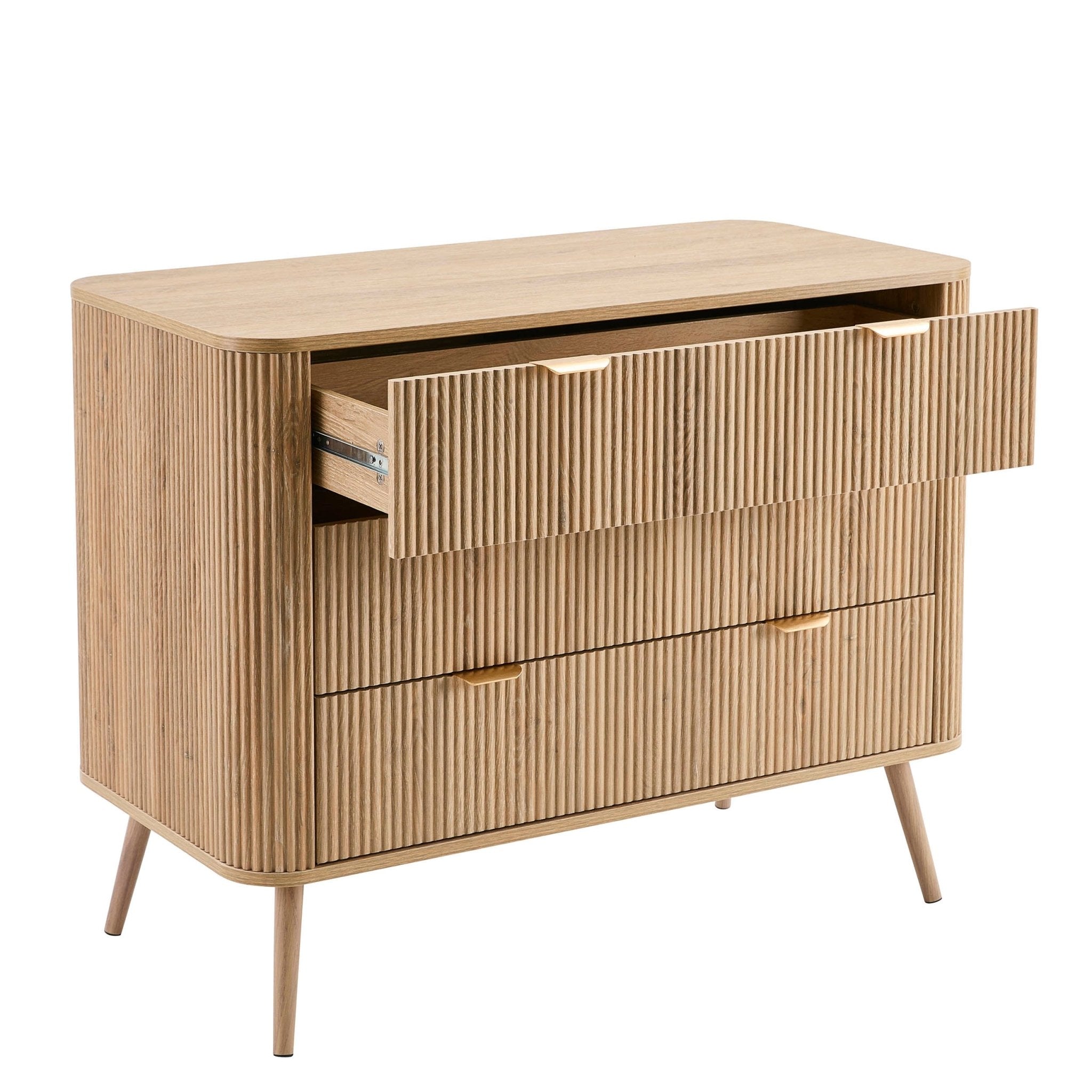 Commode grande 3 tiroirs - Bois clair