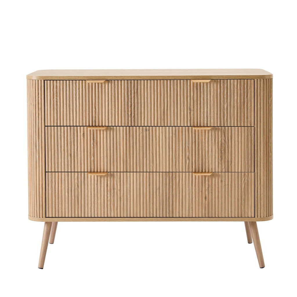 Commode grande 3 tiroirs - Bois clair
