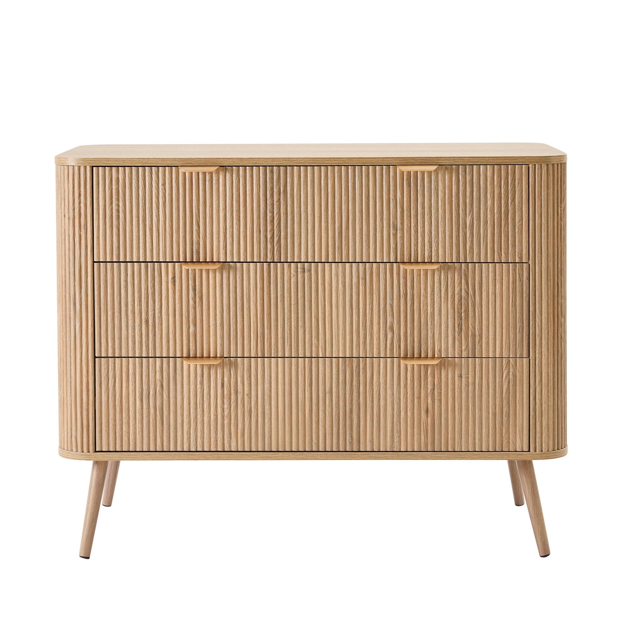 Commode grande 3 tiroirs - Bois clair