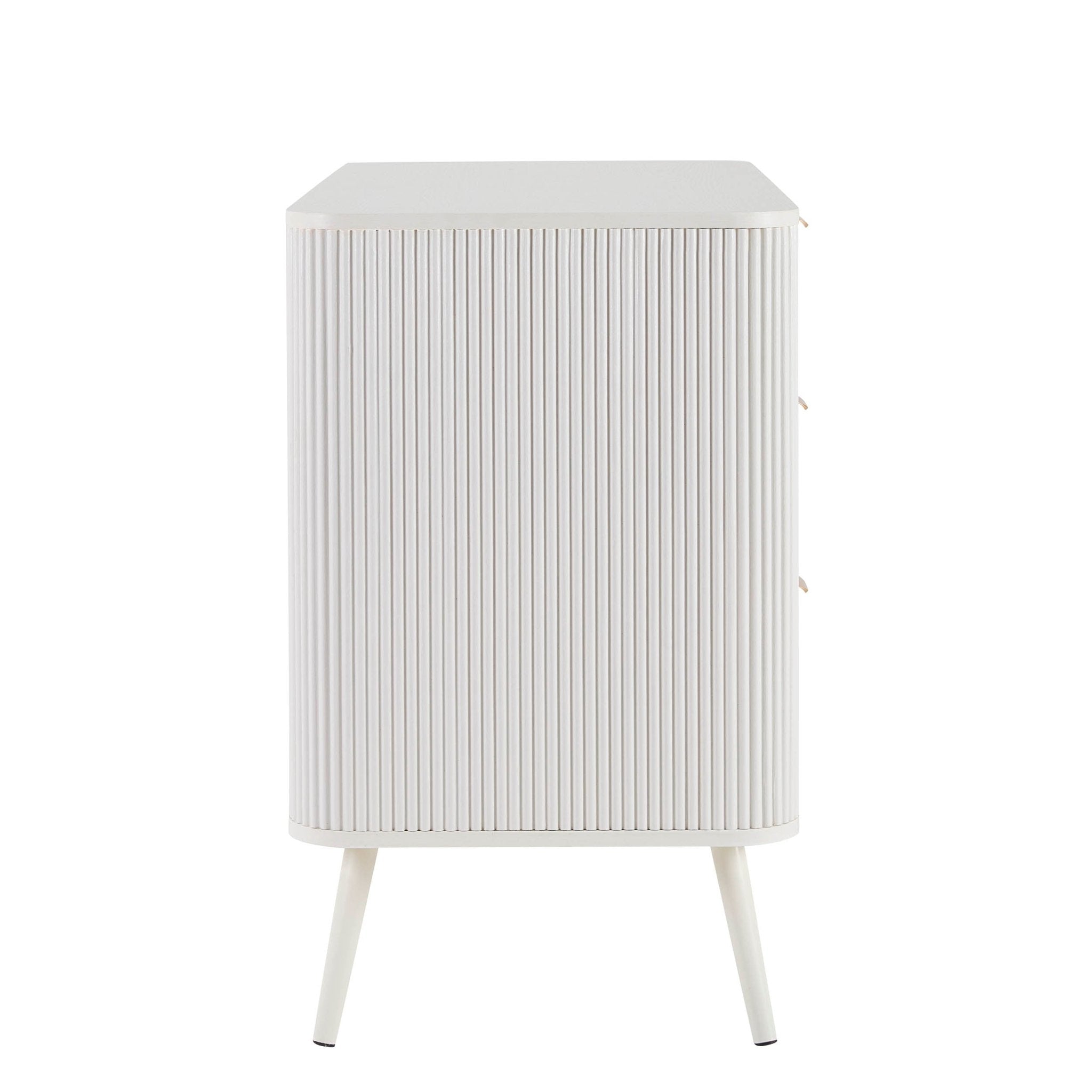 Commode 3 tiroirs grande - Blanc chaud