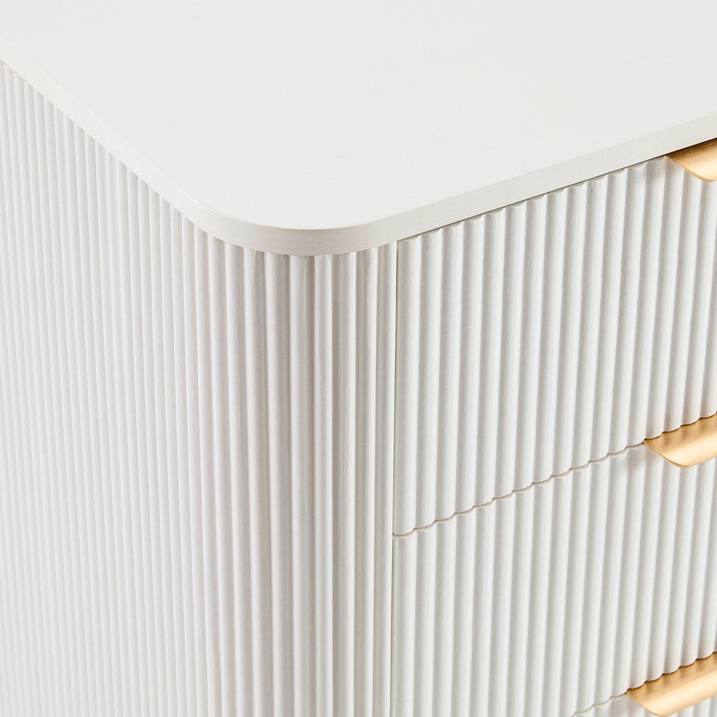 Commode 3 tiroirs grande - Blanc chaud