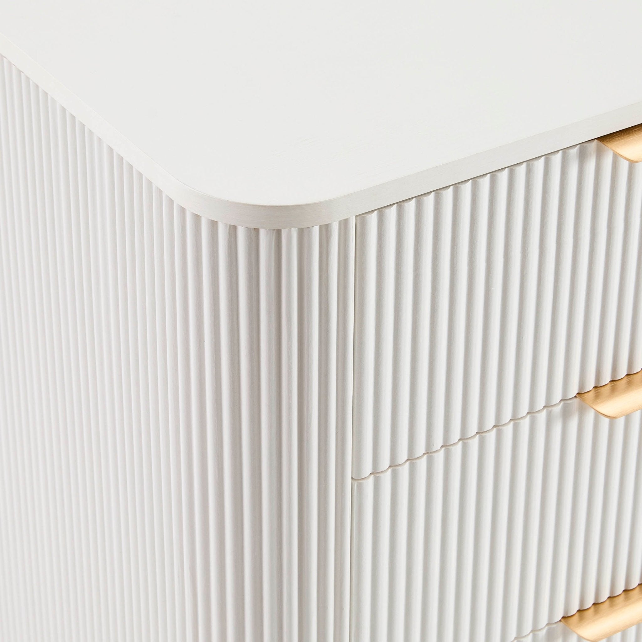 Commode 3 tiroirs grande - Blanc chaud