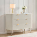 Commode 3 tiroirs grande - Blanc chaud