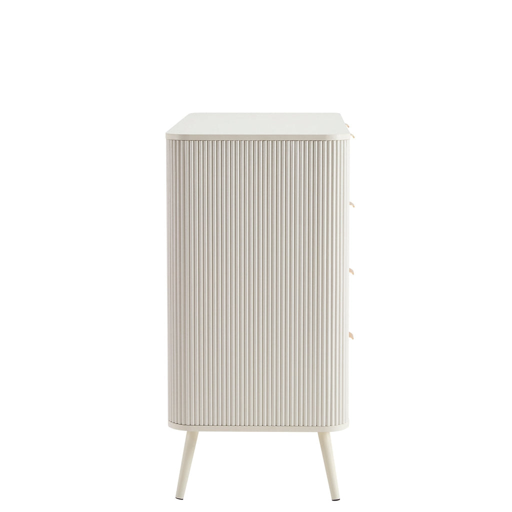 Commode 5 tiroirs - Blanc chaud