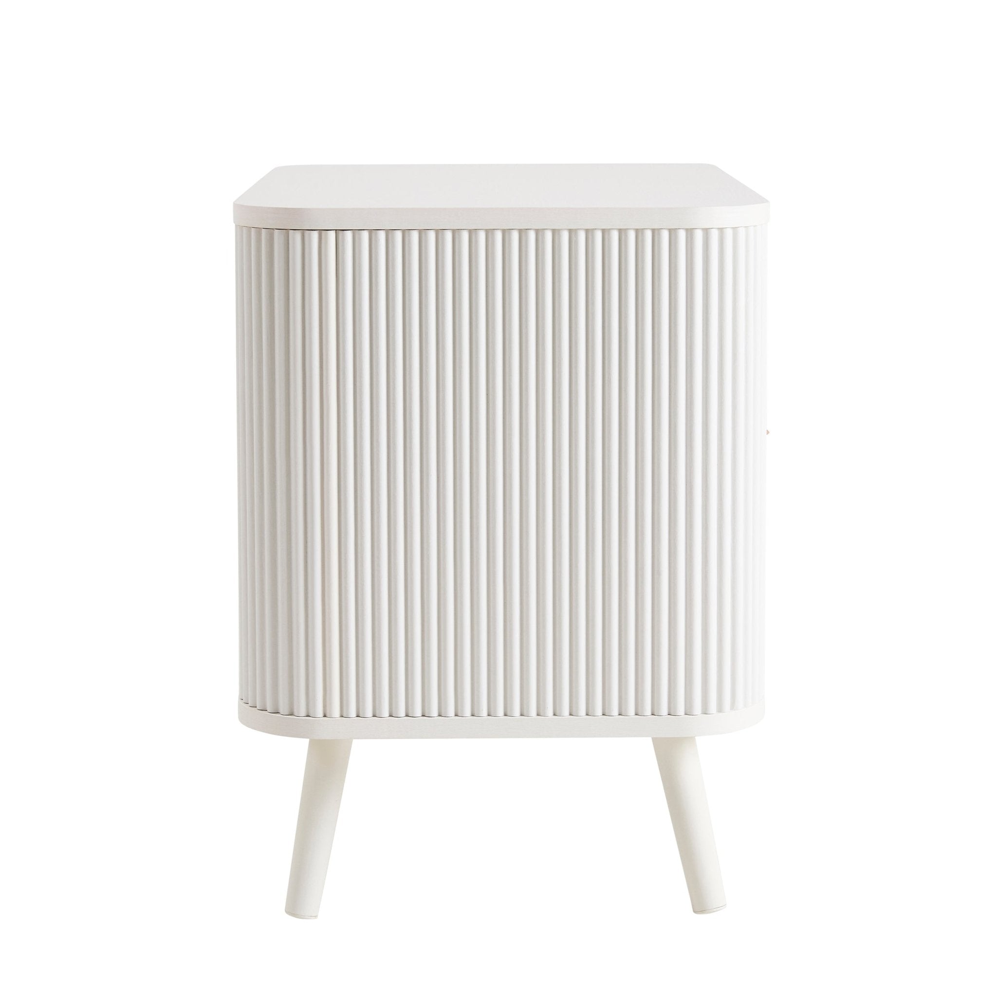 Table de chevet 2 tiroirs - Blanc chaud