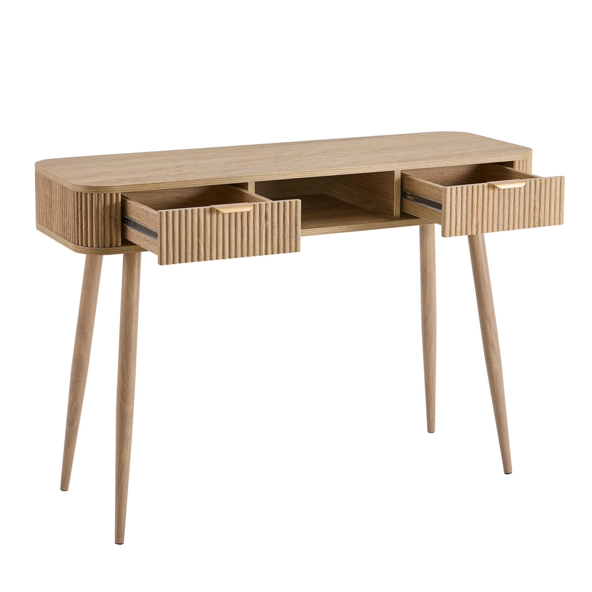 Console Coiffeuse Rangement - Bois clair
