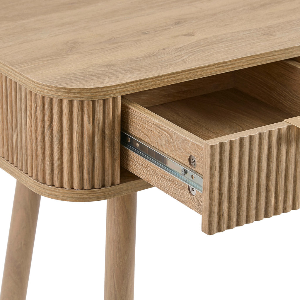 Console Coiffeuse Rangement - Bois clair