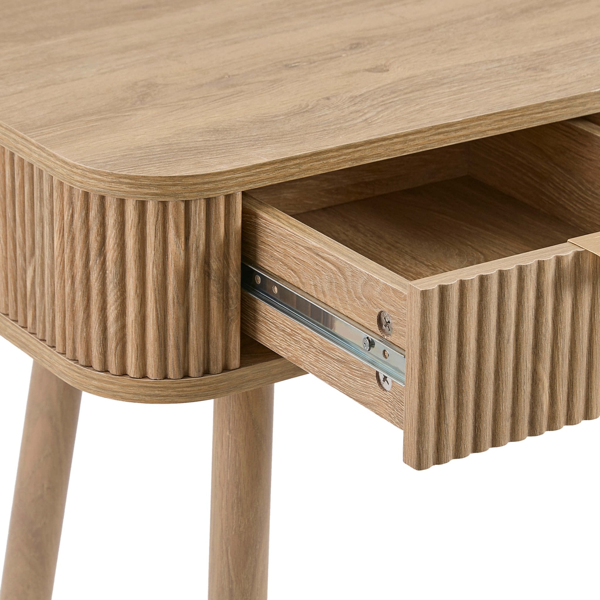 Console Coiffeuse Rangement - Bois clair