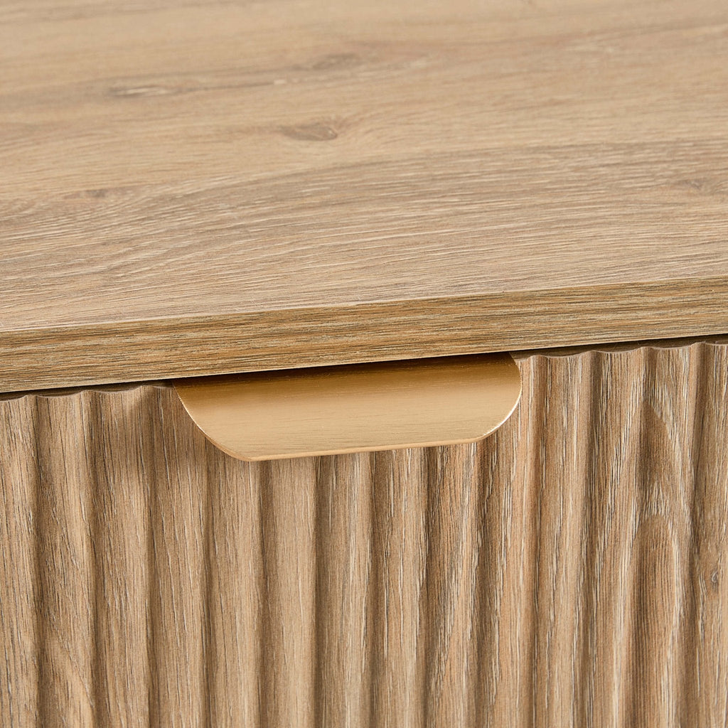 Console Coiffeuse Rangement - Bois clair