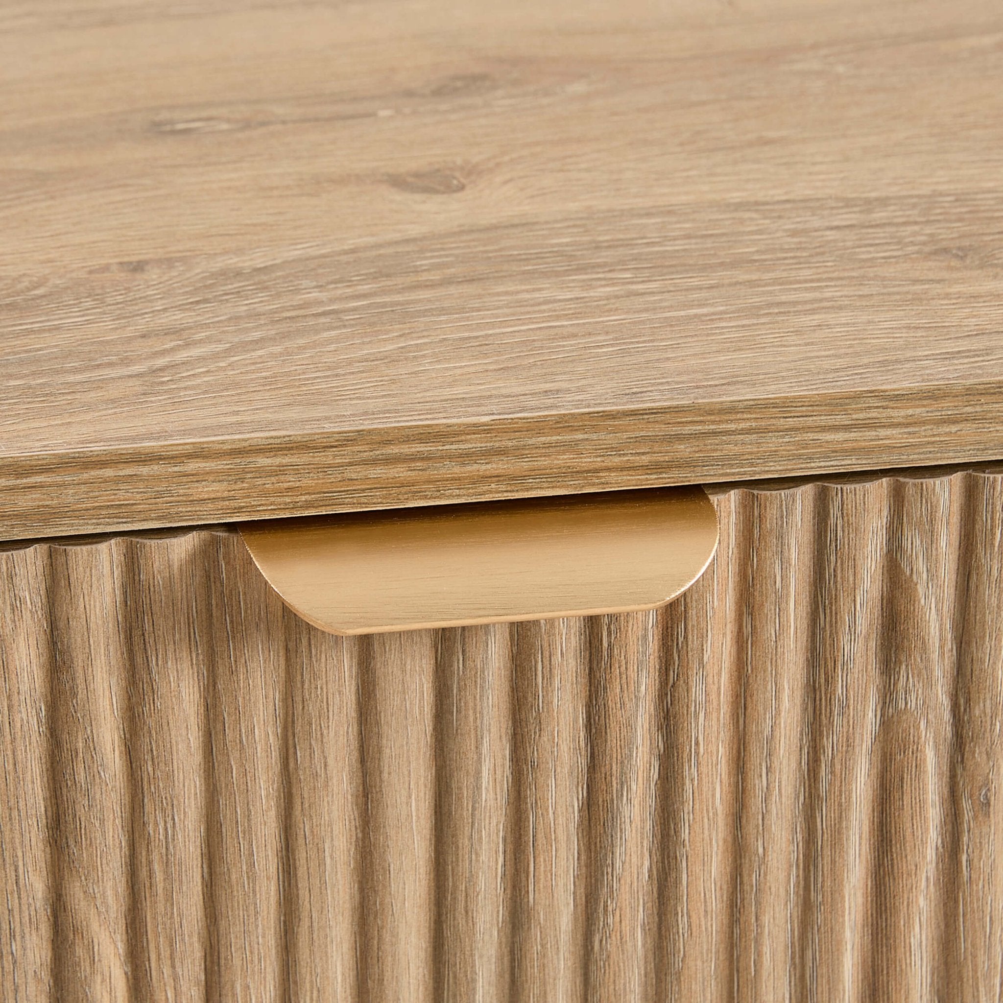 Console Coiffeuse Rangement - Bois clair
