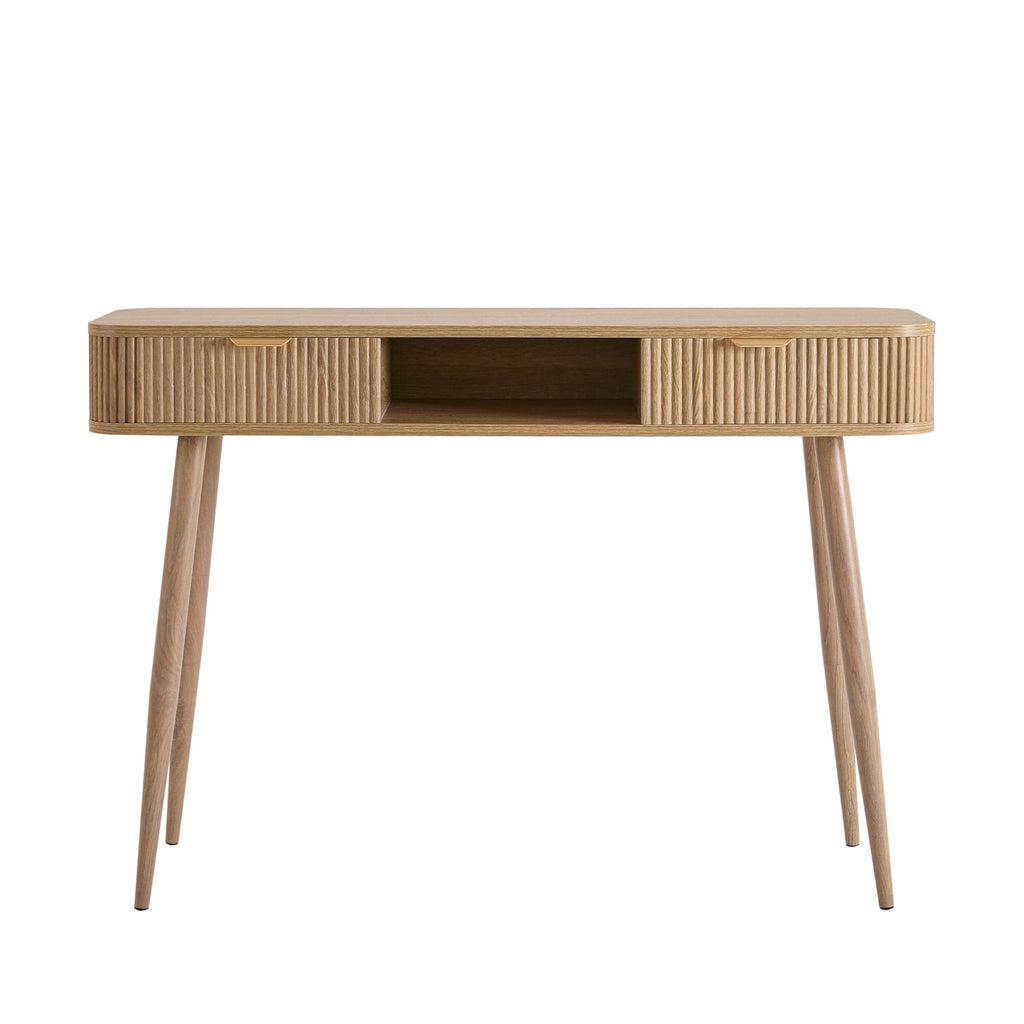 Console Coiffeuse Rangement - Bois clair