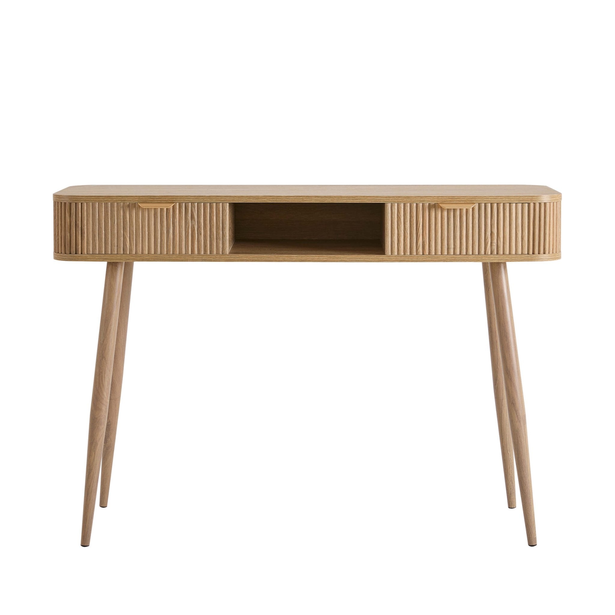 Console Coiffeuse Rangement - Bois clair