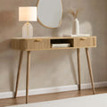 Console Coiffeuse Rangement - Bois clair
