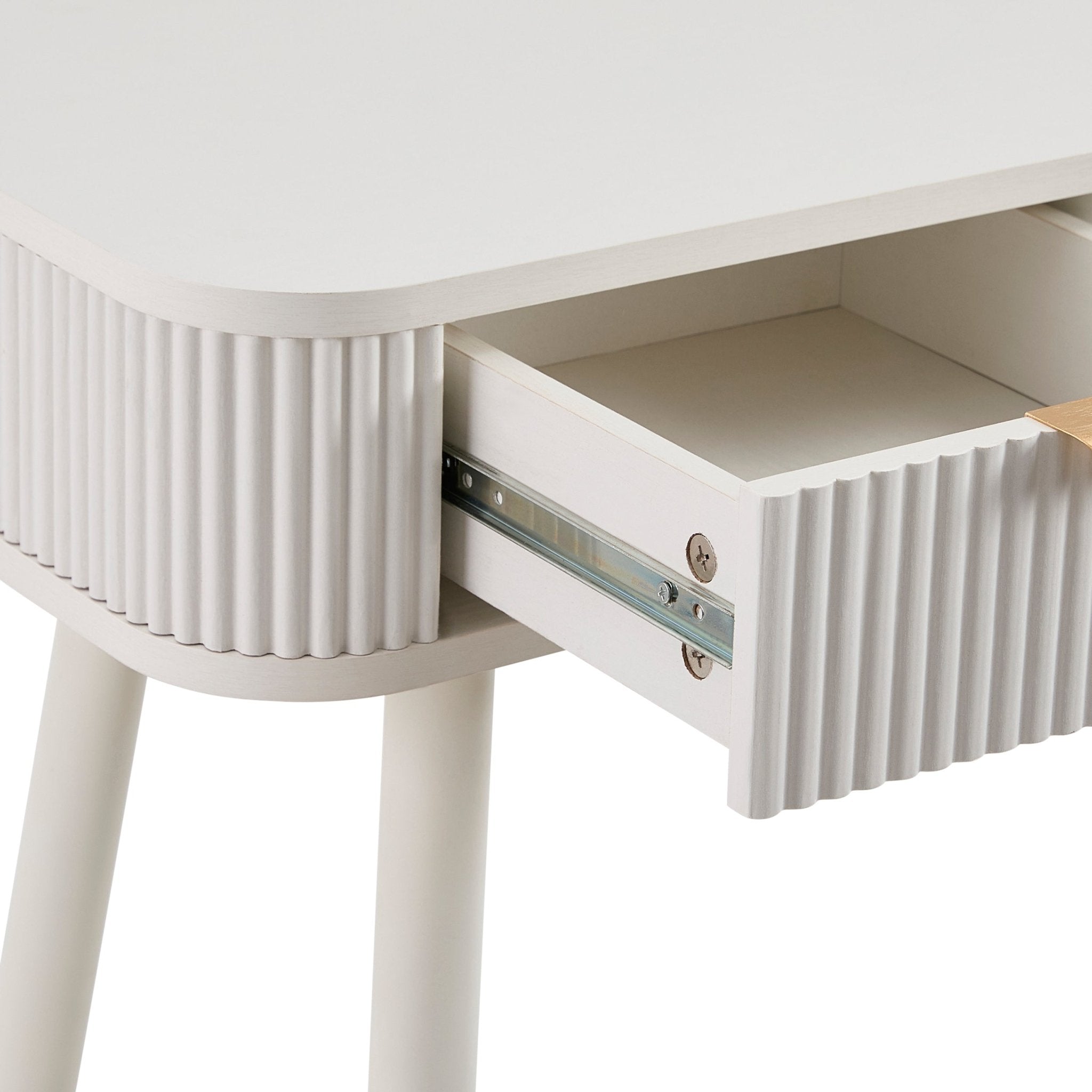 Coiffeuse Console de Rangement - Blanc Chaud