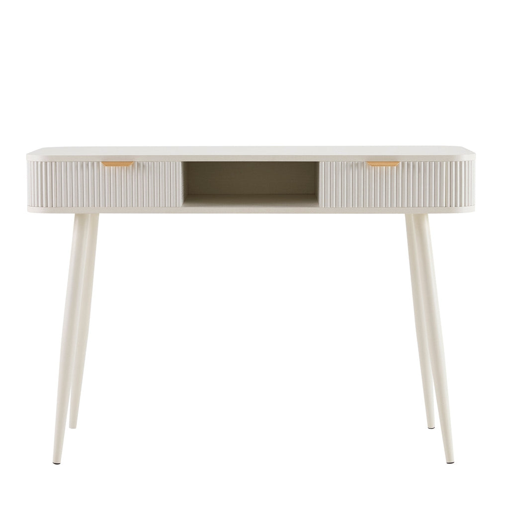 Coiffeuse Console de Rangement - Blanc Chaud