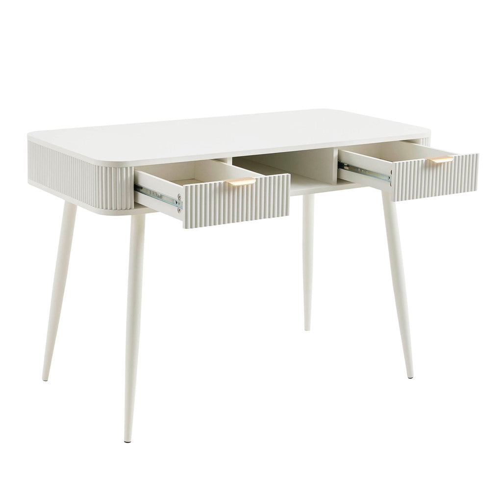 Coiffeuse Console de Rangement - Blanc Chaud