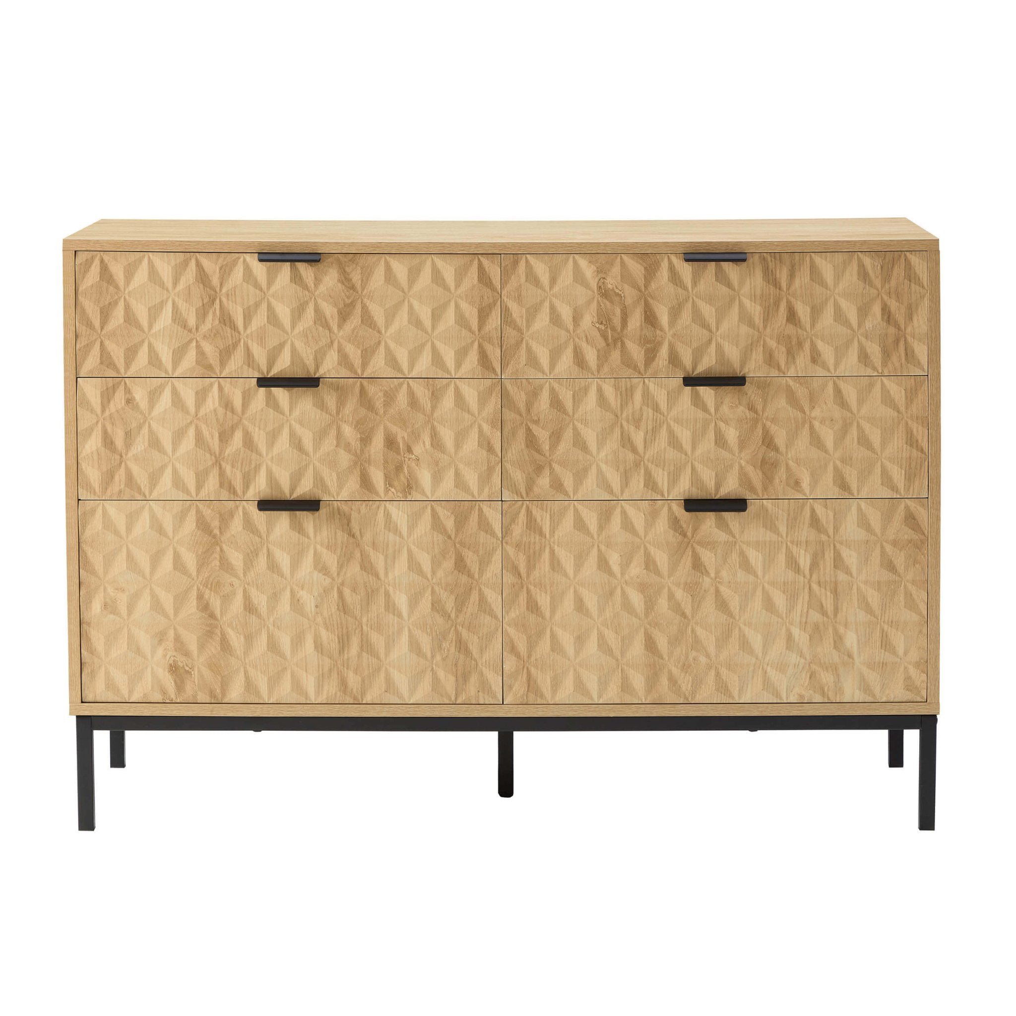 Commode à 6 tiroirs - Bois clair