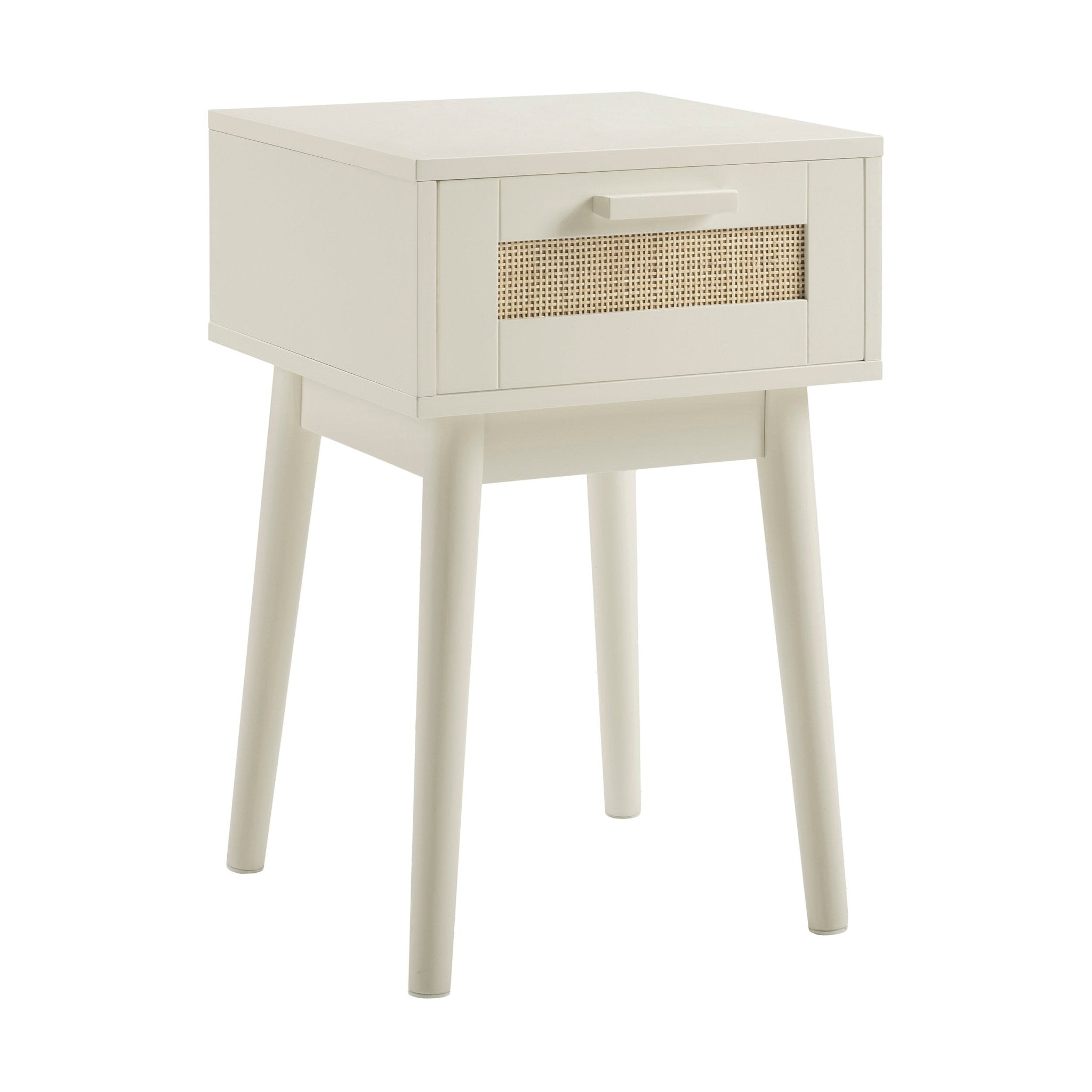 Table de chevet à 1 tiroir - Crème