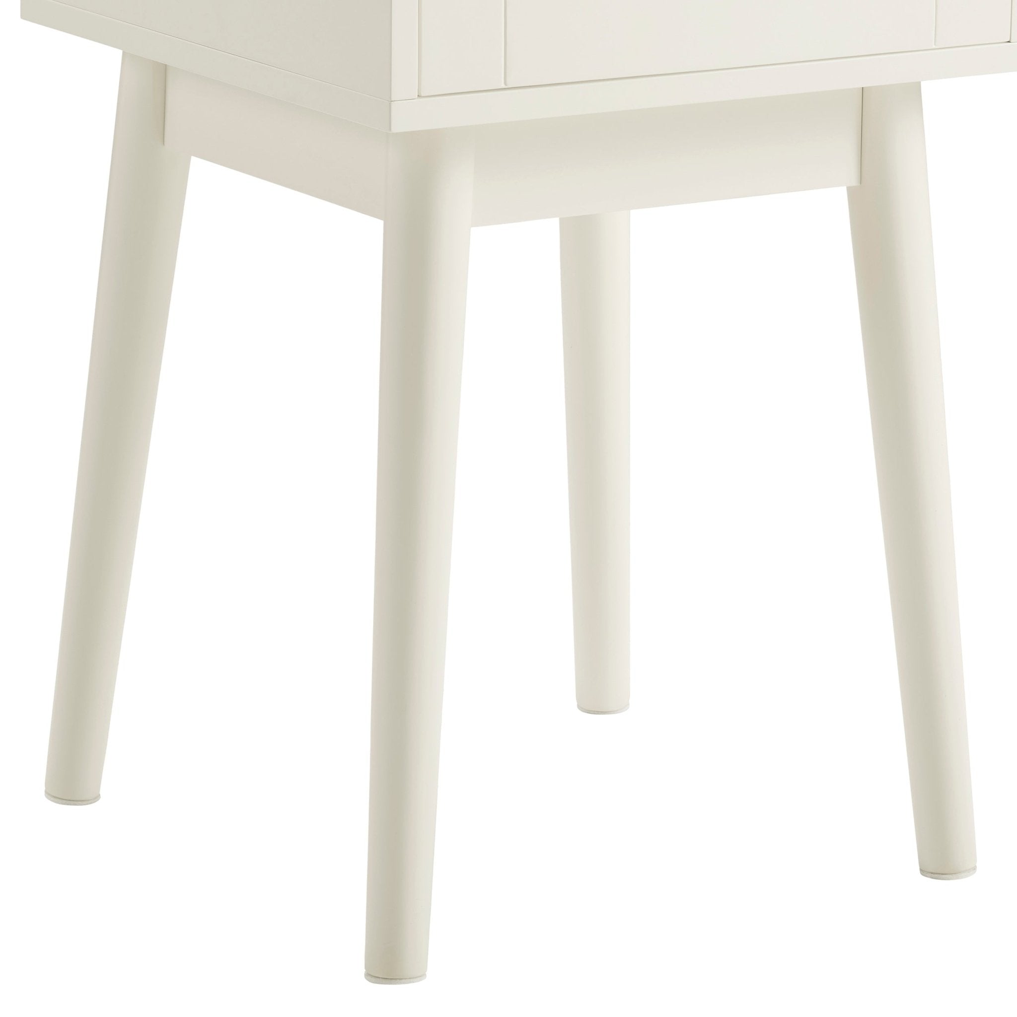 Table de chevet à 1 tiroir - Crème